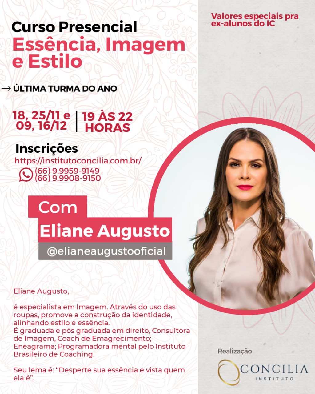 CURSO - ESSÊNCIA, IMAGEM E ESTILO - PRESENCIAL!